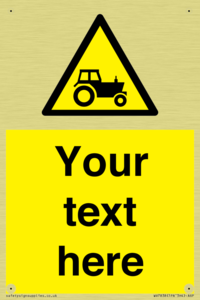 Custom warning farm machinery